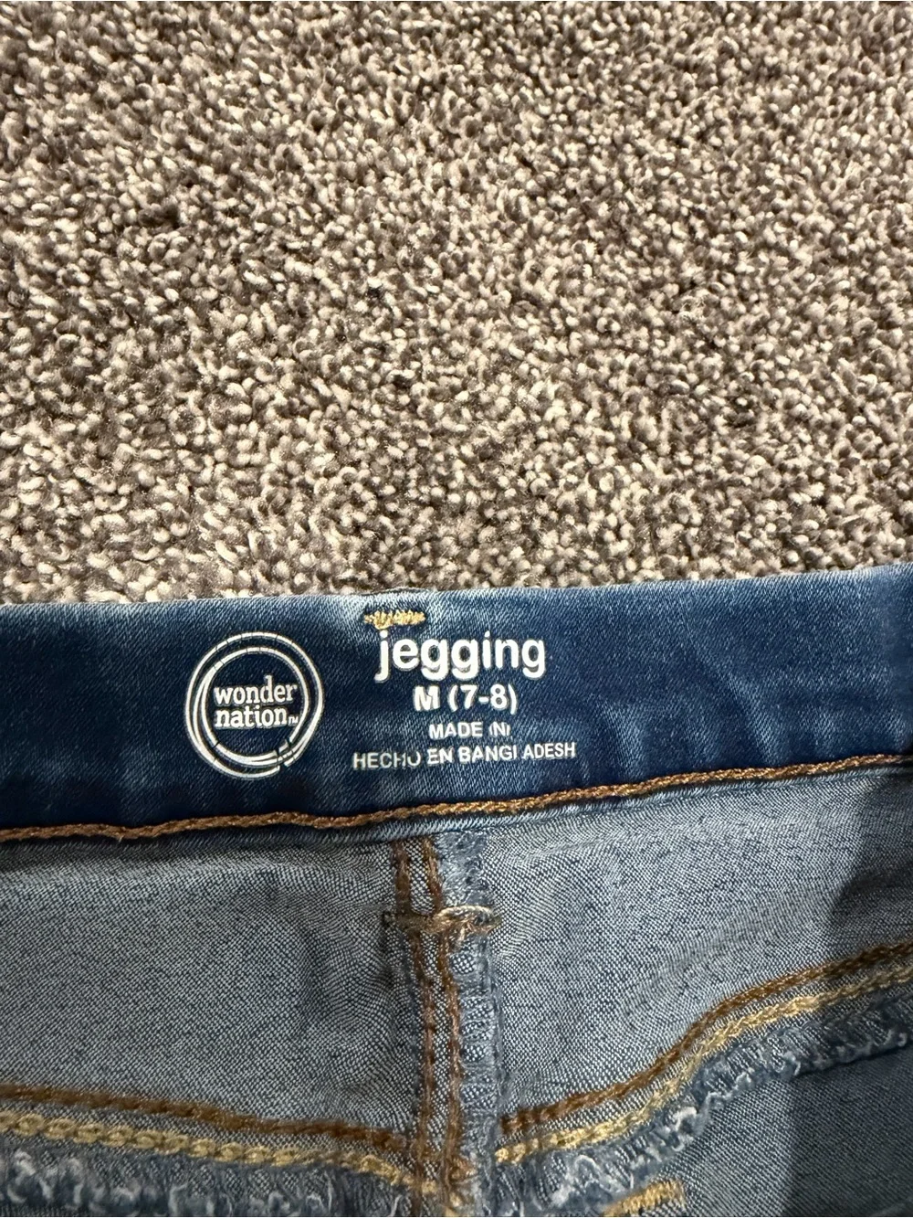 Size Medium 7/8 Wonder Nation Dark Wash Skinny Jegging